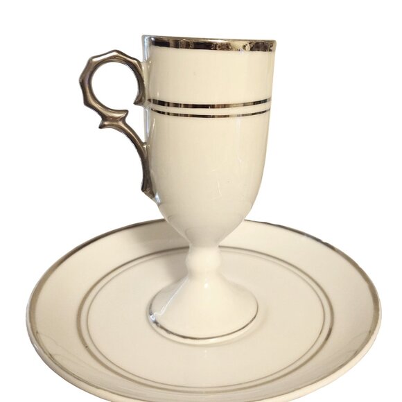 espresso cup and saucer, coffee cup, empire espresso cup, cottage kitchen - Picture 1 of 11